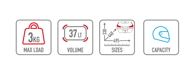 GIVI top box B37 BLADE TECH